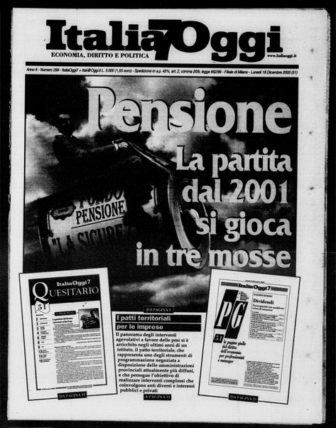 Italia oggi : quotidiano di economia finanza e politica